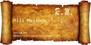 Rill Melinda névjegykártya